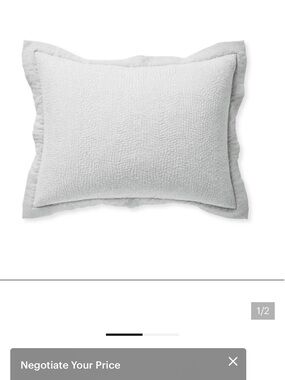 Serena & Lily Almonte Quilt Standard Sham in Smoke/White - Set of 2